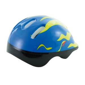 Capacete Azul Chamas-6650