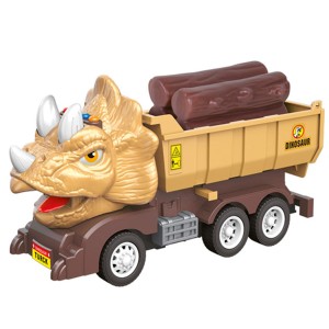 Dinotruck Triceratops Marrom-9223