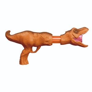 Dino Lançador Dardo Bolinha Marrom 38cm