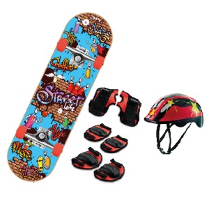 Skate Semi Profissional Com Kit De Proteção 8-6963-914