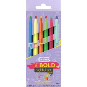 Caneta Marca Texto Bebold Fit 6 Cores