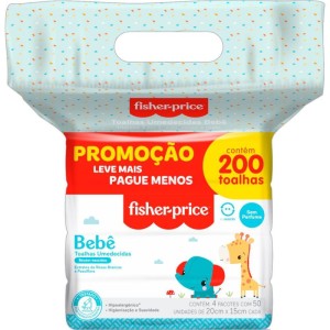 Toalhas Umedecidas Fisher-price S/perfume 200fls.-112632-75100