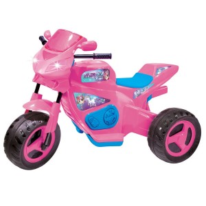 Moto Meg Rosa Bateria 6v Com Capacete