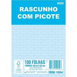 Bloco Para Rascunho C/picote E Grampo 100f.160x225-112287-98244