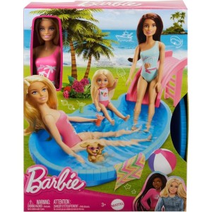 Barbie Estate Piscina Glam Com Boneca Loira-113106-41048