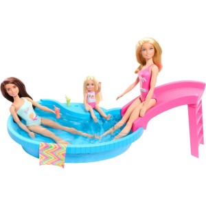 Barbie Estate Piscina Glam Com Boneca Loira-113106-59095