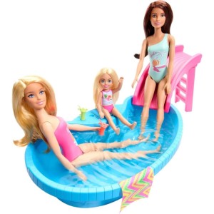 Barbie Estate Piscina Glam Com Boneca Loira-113106-68664