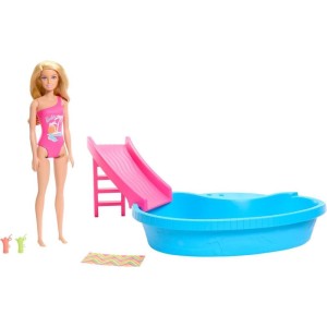 Barbie Estate Piscina Glam Com Boneca Loira-113106-75278