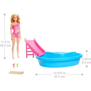 Barbie Estate Piscina Glam Com Boneca Loira-113106-83971