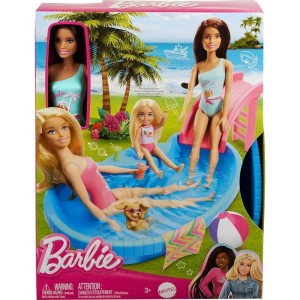 Barbie Estate Piscina Glam Com Boneca Morena-113110-34441