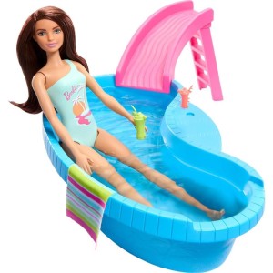 Barbie Estate Piscina Glam Com Boneca Morena-113110-37100