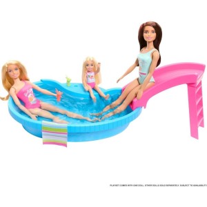 Barbie Estate Piscina Glam Com Boneca Morena-113110-95560