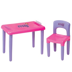 Mesa E Cadeira Meg Com Estojo Lateral 50cm