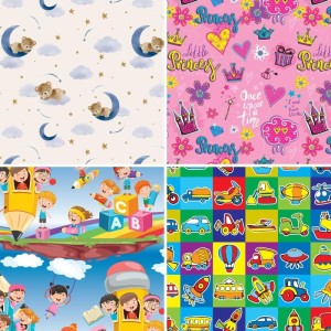 Papel Presente 50x60cm Couche Fantasia Infantil I 4mod.(s)