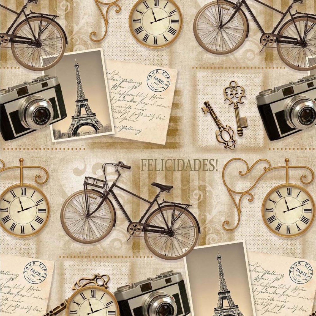 Papel Presente Bobina Couche 60cm. Mod.245 Vintage-113209-84452