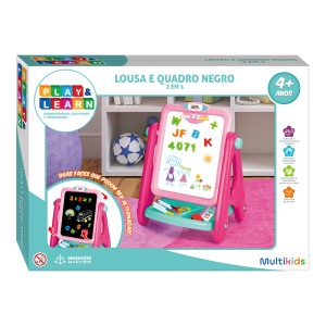 Play & Learn - Lousa Magnética E Quadro Negro 2 Em 1-BR1767-61255