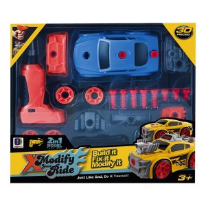 Turbo Tools Mustang Azul (2 In 1) Brinquedo Movido A 2 Pilhas Aa Não Inclusas-BR2161