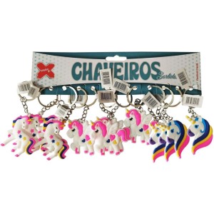 Chaveiro Unicornio Arco Iris 4,5cm-113952-18043