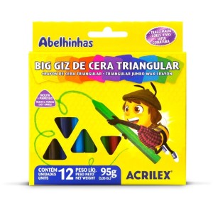 Giz De Cera Fino 08 Cores Forma Triangular-113953-64230
