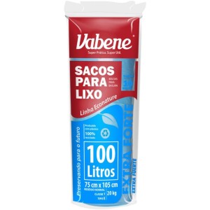 Saco Para Lixo 100l Azul 75x105cm 40 Micras-113315-57099