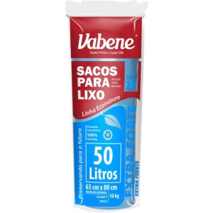 Saco Para Lixo 50l Azul 63x80cm 40 Micras-113370-43365