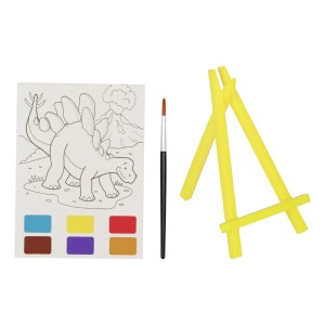 Kit Pintura Cavalete Com Desenhos E Aquarela-841195