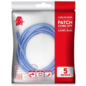 Cabo De Rede Patch Cord Cat5e Utp 5m Azul-111656-18804