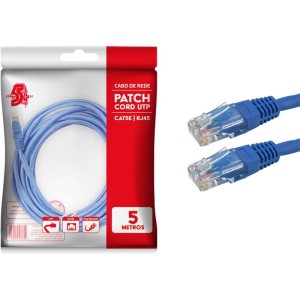 Cabo De Rede Patch Cord Cat5e Utp 5m Azul-111656-68978