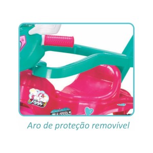 Velotrol Uni Rosa E Verde Com Aro De Proteção E Haste Removível-2816-96972