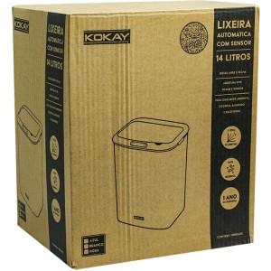 Lixeira Para Escritorio Automatica / Sensor 14l Preta-111654-35961