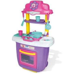 Brincando De Casinha Cozinha Portatil Rosa-113425-60973