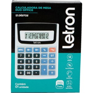 Calculadora De Mesa 12 Dig. Prata Duo C/bateria-113534-16667