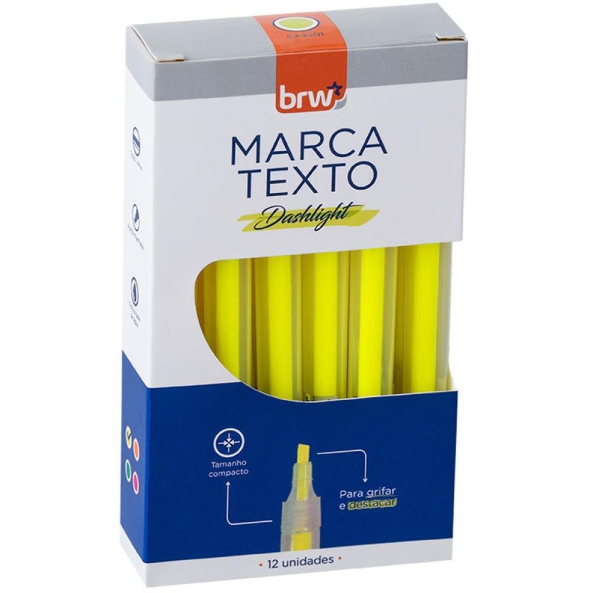 Caneta Marca Texto Dashligth Amarelo Fluorescente-113568-48402