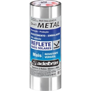 Fita Para Empacotamento Qualimetal 48mmx40m Metalizada-114448-38598