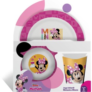 Kit Alimentacao Minnie Prato+bowl+copo-114711-35256