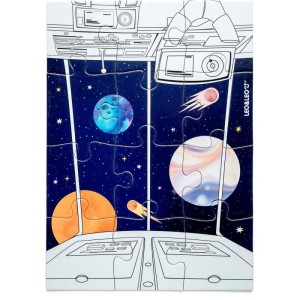 Quebra-cabeca Cartonado Galaxia Para Colorir 4em1-113518-23948