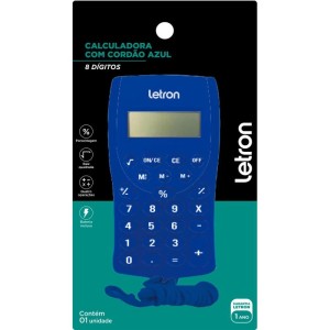 Calculadora De Bolso 8 Dig. Azul C/cordao E Bateria-113529-83670