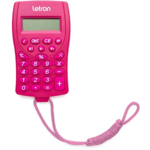 Calculadora De Bolso 8 Dig. Rosa C/cordao E Bateria-113528-67812