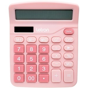 Calculadora De Mesa 12 Dig. Rosa Neo Solar-113531-40650