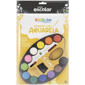 Livro Aquarela Escolinha Paleta Livr+pinc 12c-113199-34047