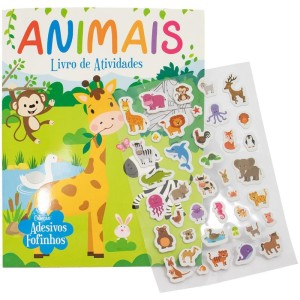 Livro Com Adesivos Animais Fofinhos 21x28cm 24pag-113193-11317