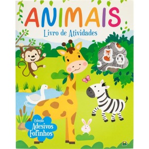 Livro Com Adesivos Animais Fofinhos 21x28cm 24pag-113193-78697