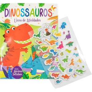 Livro Com Adesivos Dinossauros Fofinhos 21x28 24p-113194-44356