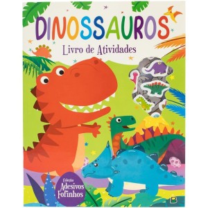 Livro Com Adesivos Dinossauros Fofinhos 21x28 24p-113194-85738