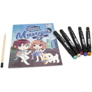 Livro De Atividades Aprenda Desenhar Manga Kit-115026-56025