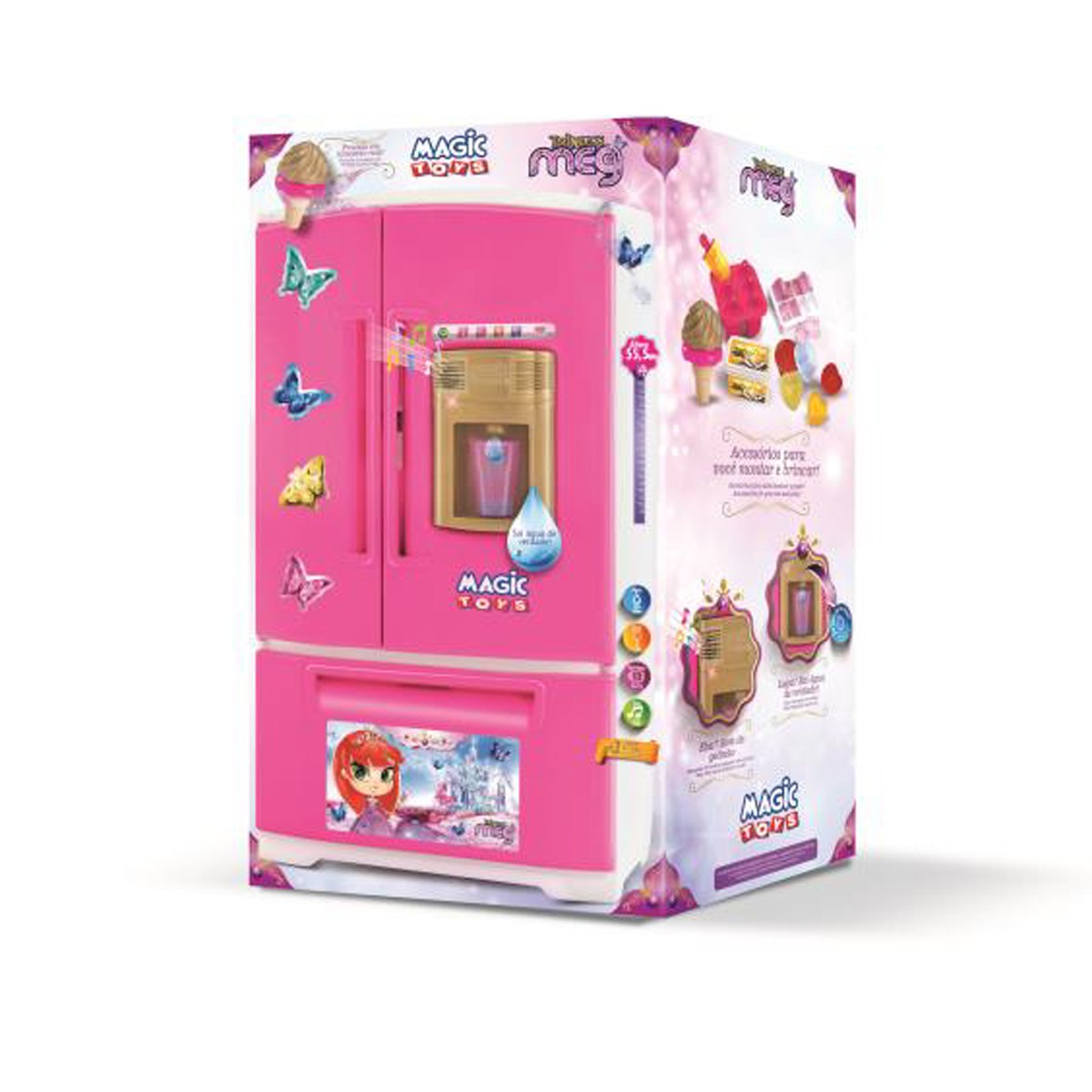 Geladeira de Brinquedo Cupcake Duas Portas com Luzes e Sons-8055-37666