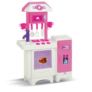 Cozinha de Brinquedo Rosa Completa Fogão e Geladeira-8070-62685