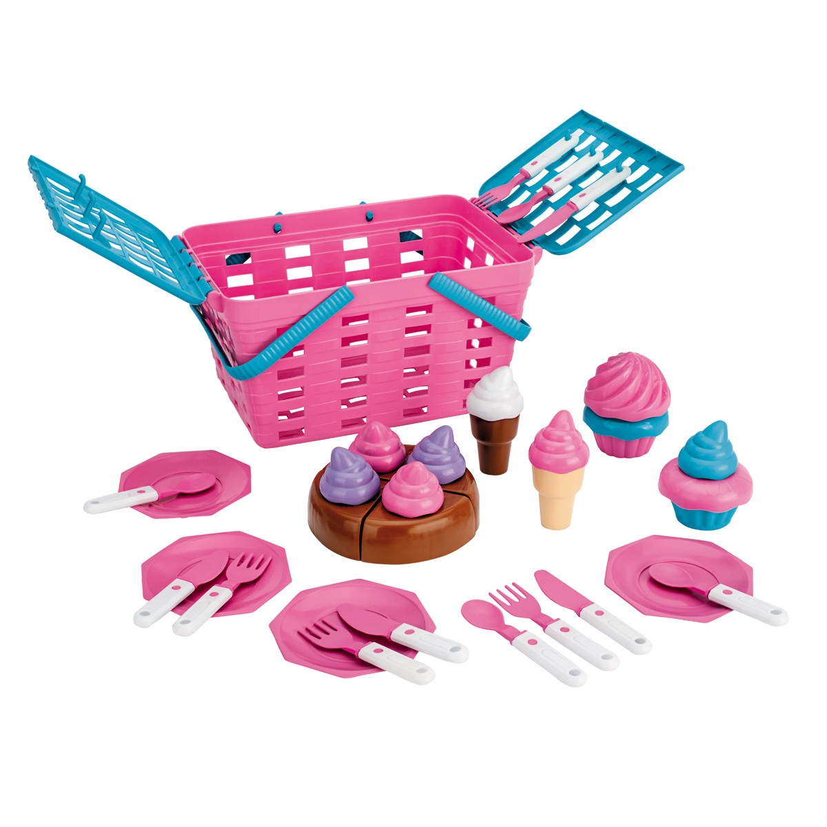 Cesta de Piquenique de Brinquedo Cupcake com Acessórios-631-71304