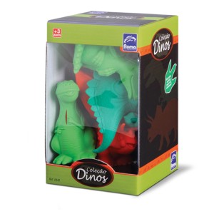 Boneco De Dinossauro Pequeno Coloridos Em Vinil Da Coleção Dinos-141-55278