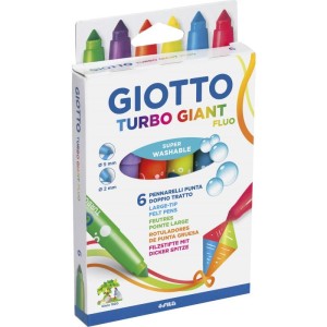 Caneta Hidrografica Jumbo Giotto Turbo Giant Fluor 6cor.-113867-81628